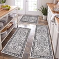 thumbnail image 1 of HEBE Boho Kitchen Rug Sets 3 Piece with Runner Non Slip Kitchen Rugs and Mats Washable Kitchen Mats for Floor Thick Kitchen Floor Mat Carpet Runner Rugs for Hallway Laundry Ho, 1 of 7