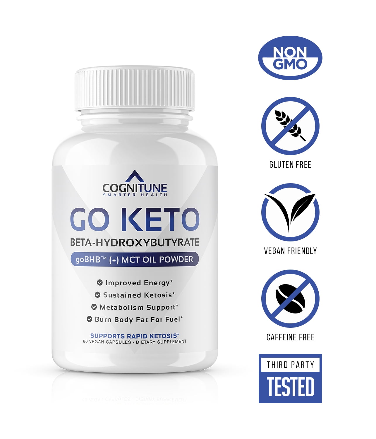 GO KETO Exogenous Ketones Supplement BHB Salts (goBHB) + MCT Oil