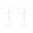 thumbnail image 3 of 2Pcs Jewelry Display Stand Clear Pedestal Display Riser Stands Dresser Top 9.5cm High, 3 of 8