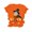 Orange, variant on XDZJLR Thanksgiving Shirts For Women Day Printed Short Sleeve Crew Neck T Shirt Top Orange S