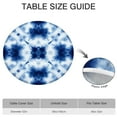 thumbnail image 6 of Blue White Tie Dye Mandala Pattern Round Fitted Tablecloth with Elastic Edge,Dining Table Cover Waterproof,Outdoor Round Tablecloth for Camping,Dining,Indoor and Outdoor, 6 of 7