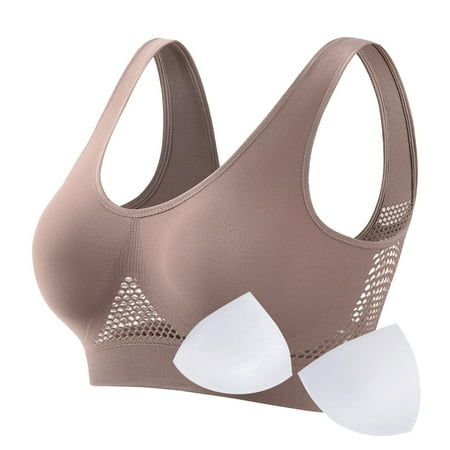 Women s Plus Size Proof Strapless Bra for Women Running Fitness Yoga Vest Backless Bra Thin Padded No Wire Bandeau Sports Bra Push Up Breathable Sports Bras Packs Bra
