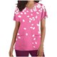 thumbnail image 1 of Mujeres Manga Corta Tops Casual V-Cuello Impreso Manga Corta de Bolsillo Superior Poliéster, Ropa de Enfermería de Moda para el Uso Diario Del Hogar, 1 of 5