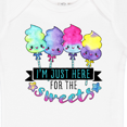 thumbnail image 4 of Inktastic I'm Just Here for the Sweets with Spun Sugar Candy Boys or Girls Baby Bodysuit, 4 of 5