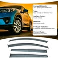 thumbnail image 3 of 4Pcs Outside Mount Tape On/Clip On Type Smoke Tinted Sun/Rain Guard Vent Window Visors With Chrome Trim Compatible With 2011-2015 Optima All Models, 3 of 6
