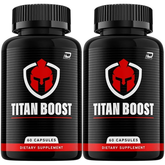 Titan Boost for Men Capsules, TitanBoost Advanced Formula, 2 Pack, 120 Capsules