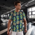 thumbnail image 3 of Wukai Colorful Pineapples Print Men's Short-Sleeved Mesh T-Shirt,Quick-Dry Short Sleeve Workout T-Shirt-Small, 3 of 8