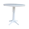 thumbnail image 5 of 36" Round Bar Height Table with 12" Leaf - White, 5 of 8
