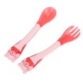 thumbnail image 4 of Baby Spoon And Fork, Colorful One-piece Fork Spoon Set Cleaning Safe  For Baby For Feeding Blue,Pink, 4 of 8