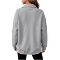thumbnail image 4 of Diufon Collar Sweatshirt for Women Casual Long Sleeve Button Neck Pullover Tops Fall Fashion Clothes with Pockets, 4 of 9