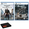 Assassins Creed Valhalla and Demons Souls for PlayStation 5 - Two Game Bundle