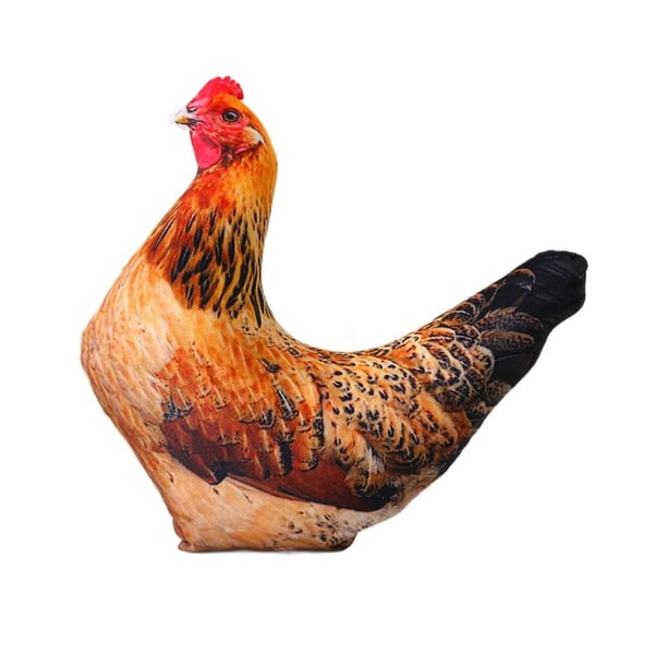 Muñeca de peluche con forma realista de pollo, 33 x 35 cm, relleno suave
