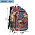 thumbnail image 2 of FORMRS Unisex School Backpack 17" Student Travel Bag with Laptop Compartment, Vibrant Blooming Flowers, 2 of 7