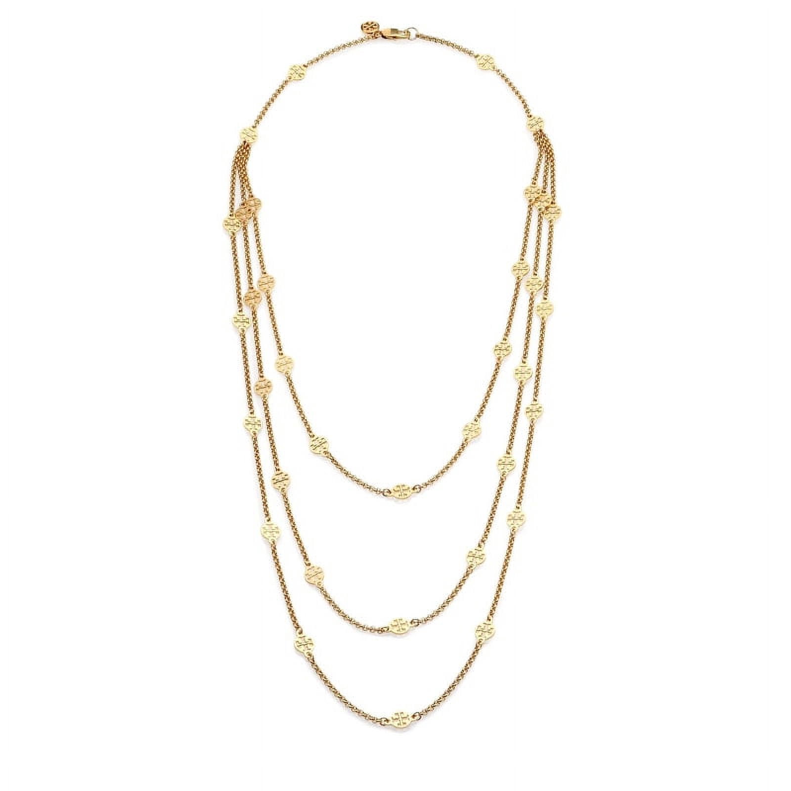 Tory Burch Multi Strand Logo Necklace, Tory Gold - Walmart.com
