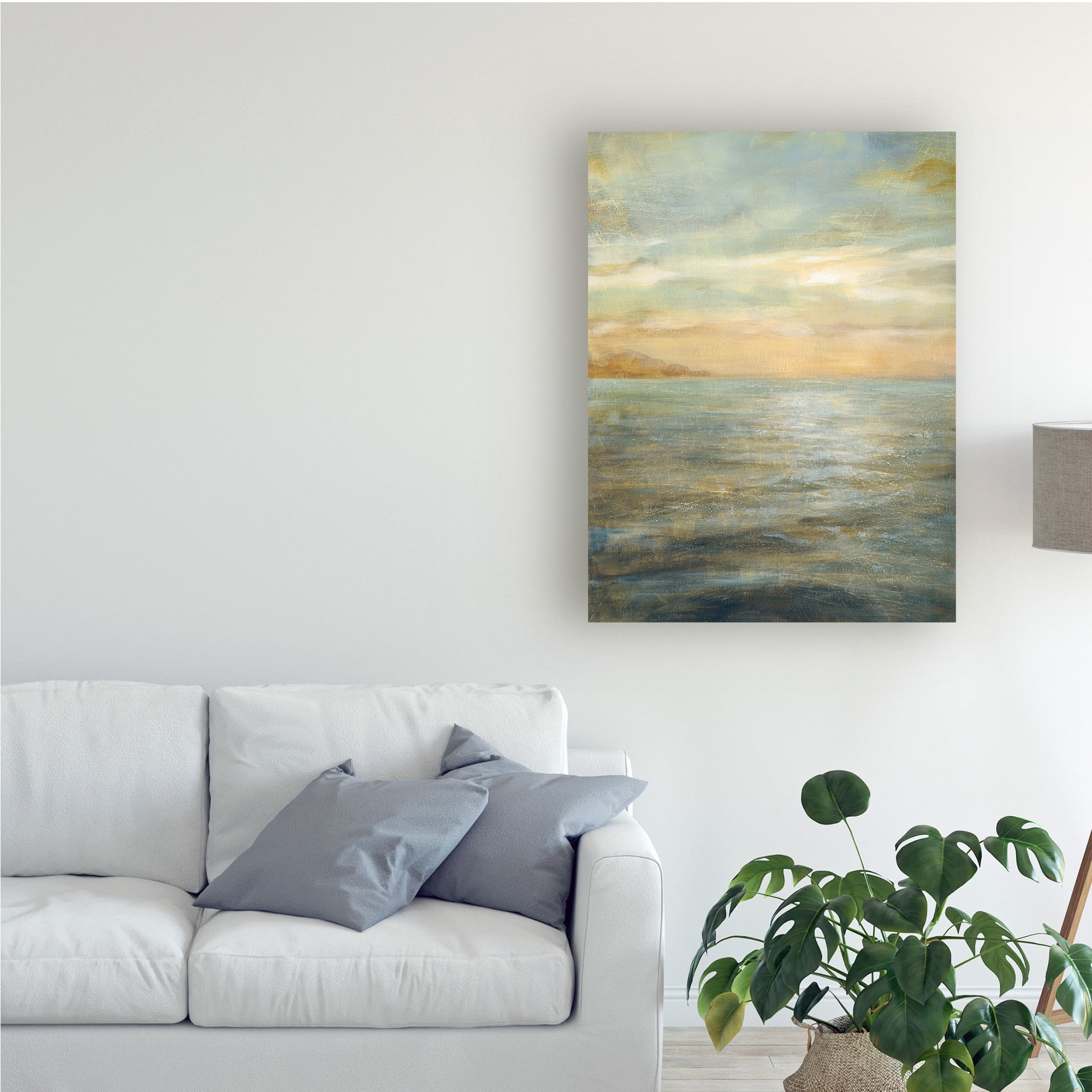 Trademark Fine Art 'Serene Sea II Painting' Canvas Art by Danhui Nai