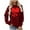Brick Red, variant on WILLBEST Hoodies for women Women's Pattern Printed Round Neck Long Sleeve Autumn and Winter Pullover Hoodie womens sweaters Hoodies rainbow