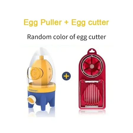 

Rocket Manual Golden Egg Puller Scrambler Household Egg White Yolk Mixer Albumen Blender Without Breaking Eggs Kitchen Tools (Combination)