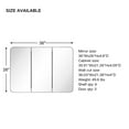 thumbnail image 4 of TEHOME Matt Black Triple Door Recessed & Surface Mount Rectangle Bathroom Medicine Cabinet with Mirror 26 x 36'' 3 Door Metal Framed Rectangular Bathroom Cabinet 36 by 26 inches, 4 of 8