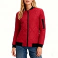 thumbnail image 4 of COM1950s Col pour Femmes, Manches pour Femmes, Parkas pour Femmes, Couleur Unie, Fermeture Éclair, Col Montant, Double Poche, Manches Longues, Mode Décontractée, Parkas pour Femmes, Hauts à Manches Longues pour Femmes, 4 of 8