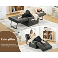 thumbnail image 6 of VANACC Sofa Bed, 4 in 1 Folding Bed with Adjustable Backrest, Convertible Sofa Bed- Sleeper Chair for Living Room, Apartment, Dark Grey Linen Couch, 6 of 8
