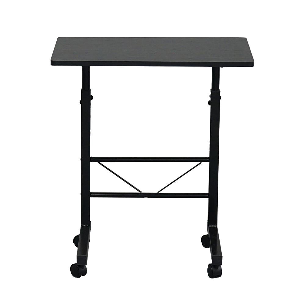 Zimtown Office Desk Height Adjustable Mobile Laptop Stand with Wheels ,Black S
