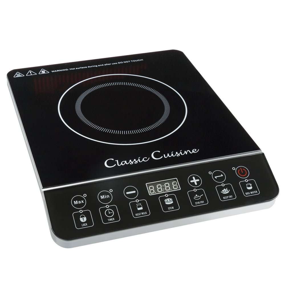 MultiFunction 1800W Portable Induction Cooker Cooktop Burner Black by
