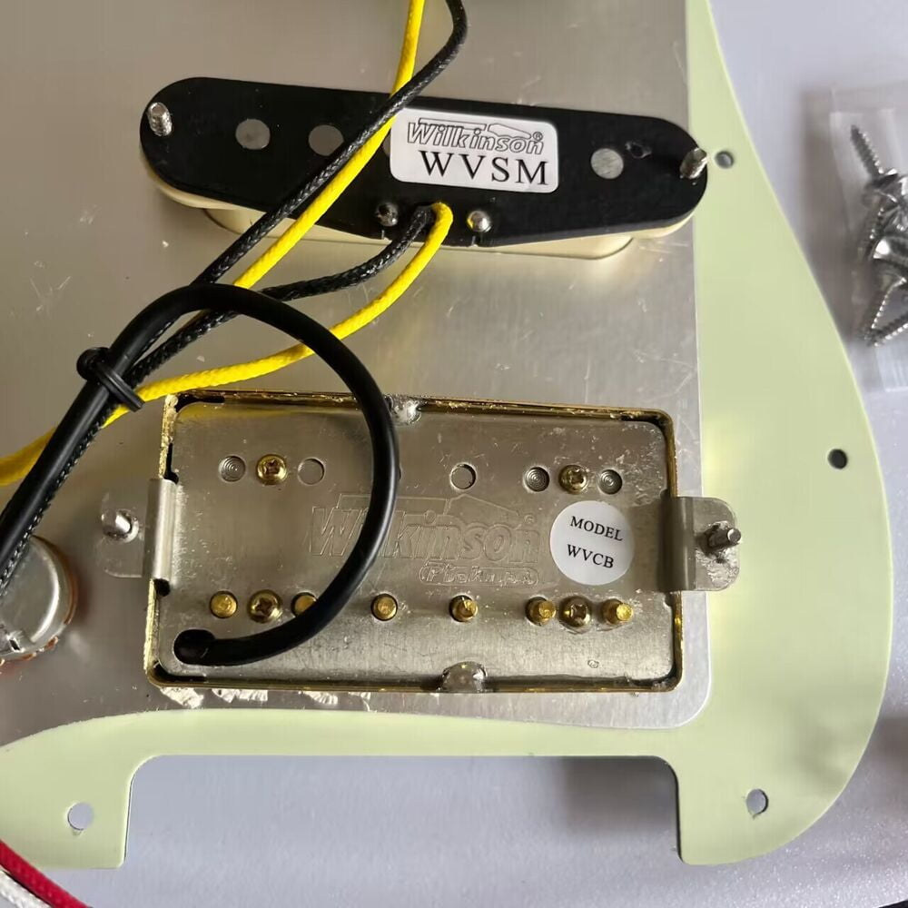 SSH Prewired Guitar Strat Pickguard Set Wilkinson Ainico 5 Humbucker Pickups Coil Splitting Switch Multi Switch Harnesses ,For Fender ST Electric Guitar Replacement Part