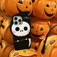 thumbnail image 3 of Cute Anime Ghost Face Halloween Phone Case (for iPhone 14 Pro) Black, 3 of 7