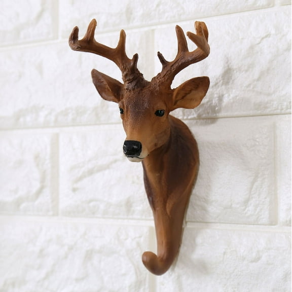 1Pcs Animal Heads Wall Hooks  Decoration，Resin Animals Sculptures Head Wall Hanging Decor Vintage Wall Sculpture for Living Room Bedroom Office,Gorilla