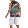 thumbnail image 2 of Sikiie Flower White Dolphin Basketball Jersey Reversible Men's Mesh Athletic Sports Shirts Training Practice S-4XLLarge, 2 of 6
