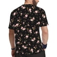 thumbnail image 2 of Rocae Flowers for Men's Mesh Quick-Dry Short Sleeve Workout T-Shirt,Mens Crew Neck Tee Lightweight Soft Classic T Shirts Small, 2 of 9