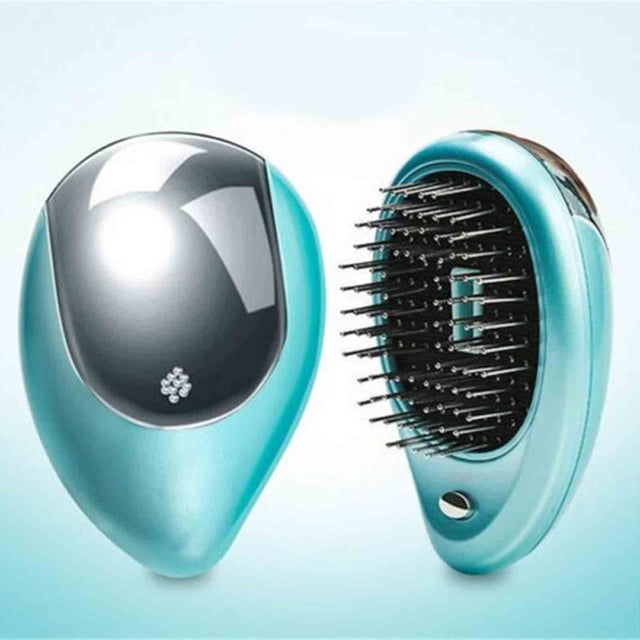 Fiudx Cepillo Iónico para El Cabello, Mini Cepillo Portátil, Mango Ergonómico, Anticaída, Cabello Suave y Brillante, Ideal para Viajes y Uso Doméstico, Regalo Perfecto para Mujeres, Incluye 2 Pilas A