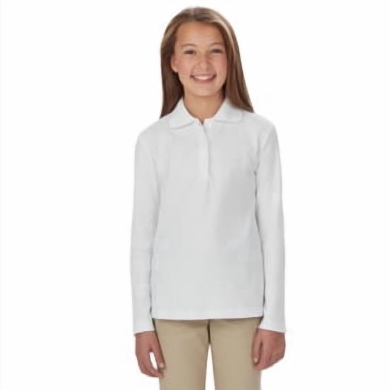 French Toast Girls School Uniform Long Sleeve Picot Collar