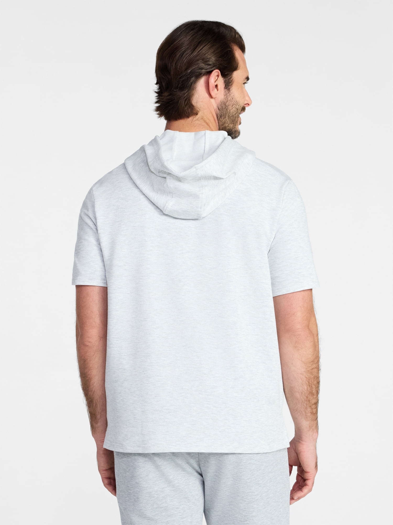 Athletic Works Men's and Big Men's Performance Coach Style Short Sleeve Hoodie Sweatshirt, Sizes XS-5XL