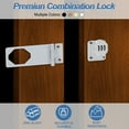 thumbnail image 3 of Password Hasp Locks Keyless Combination Lock Twist Knob No Drilling Required for Door Security Gate Silver 4", 3 of 6