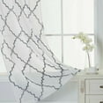 thumbnail image 3 of Kate Aurora 2 Pack Shabby Trellis Semi Sheer Clover Grommet Top Curtains - Assorted Colors, 3 of 4