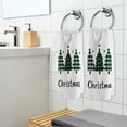 thumbnail image 5 of Ryvnso Christmas Checkered Trees Hand Towels for Bathroom Cotton Face Towel Decorative 15.5x29.5 inch, 5 of 7