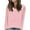 Pink, variant on Erwazi Lightweight Sweaters for Women V Neck Knit Pullover Sweater Fall Tops