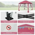 thumbnail image 6 of GAZEBETER 11' x 11' Pop up Gazebo with 4 Sidewalls Mosquito Netting-Waterproof and UV Resistant for Patios,Weddings,Pink, 6 of 9