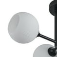 thumbnail image 4 of KAWOTI 4-Light Semi-Flush Mount Black with Frosted Glass Shade, 4 of 7