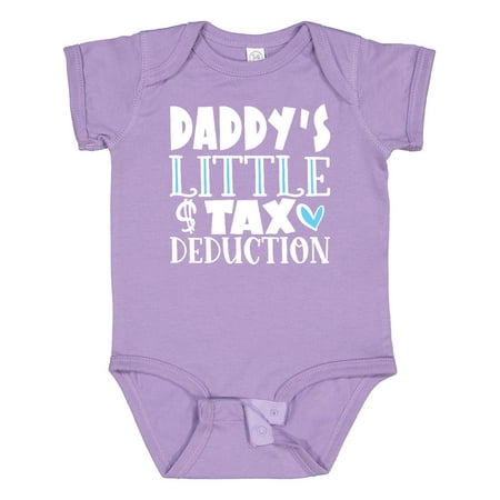 

Inktastic Daddy s Little Tax Deduction Blue Hearts Gift Baby Boy or Baby Girl Bodysuit