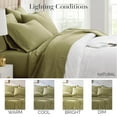 thumbnail image 4 of Southshore Fine Living, Inc. 21-Inch Split King Size Sheets Deep Pocket Set, Sage Green Sheets, 4 of 9