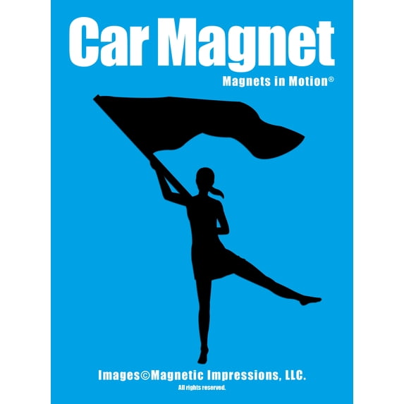 Magnets in Motion Color Guard Female Car Magnet Black