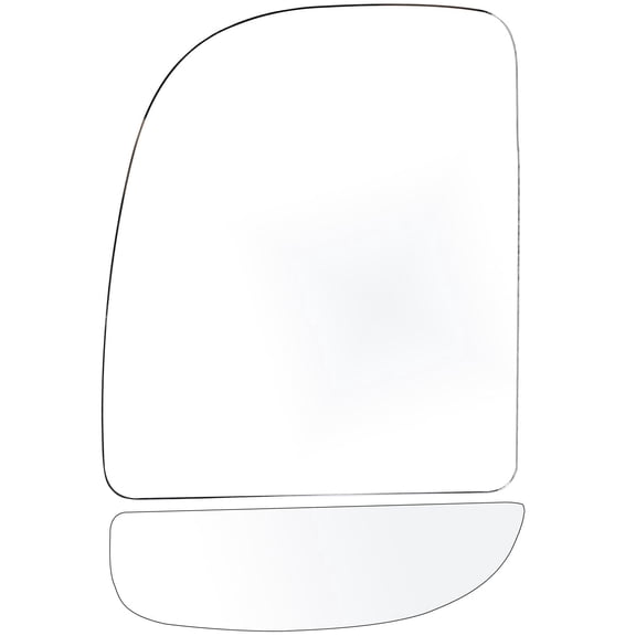 cciyu Towing Mirror Glass WithLeft Side Upper Flat Glass and Left Side Lower Convex GlassTow Mirror Glass Fitment For1999-2016 For Ford F-250 F-350 F-450 F-550 Super Duty