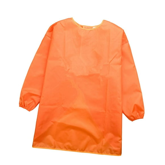 Kids Smock Painting Drawing Bib Waterproof Apron Orange_M 90-150cm