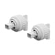 thumbnail image 1 of Conector de boquilla de pico de pato de 2 piezas, giratorio y resistente, para salida de agua de hábitat acuático. Blanco, 1 of 8