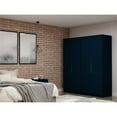 thumbnail image 2 of Manhattan Comfort Mulberry 2-Piece Wood Wardrobe Closet Set in Midnight Blue, 2 of 11
