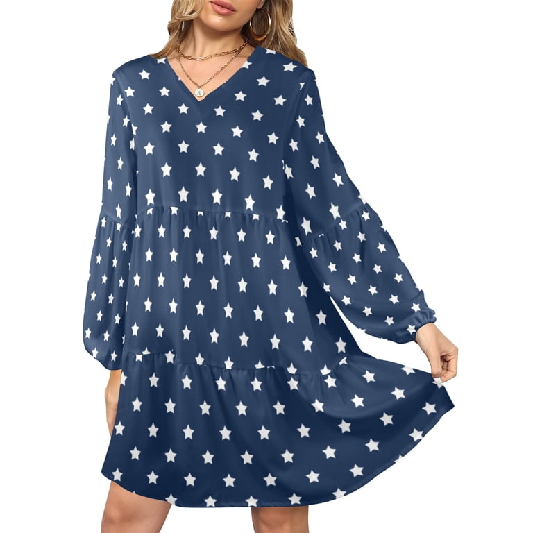 V-Neck Dress Loose Fit Dress (Size:S; Style:African Print Dress V-Neck Loose  Fit Dress (Model D66);) - Walmart.com