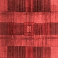 thumbnail image 1 of Ahgly Company Indoor Square Checkered Red Modern Area Rugs, 3' Square, 1 of 4