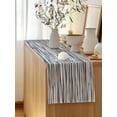 thumbnail image 5 of Table Runner 48 Inches Long for Kitchen Dining, Black White Lines Dresser Scarf Farmhouse, Dining Table Decorations for Wedding/Parties, Retro Stripes Texture Minimalist Art 13 x 48 In, 5 of 8